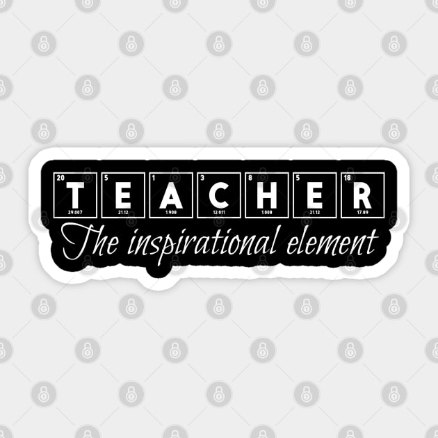 Teacher The Inspirational Element Sticker by Annabelhut